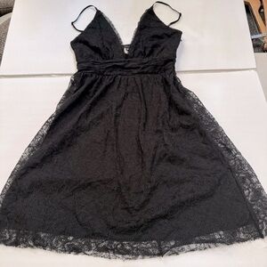 vintage Weston Wear black Y2K lace mini dress Goth romantic grunge witchy USA
